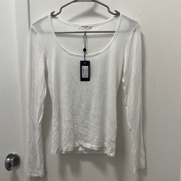 Rag & bone scoop neck long sleeve - Picture 3 of 6
